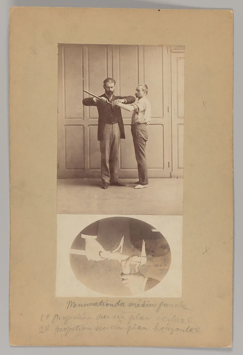 Measurement of Left Middle Finger — Alphonse Bertillon