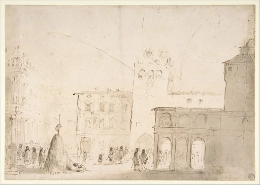 Fireworks in a Piazza