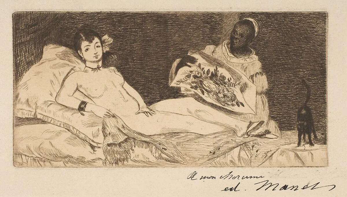 Olympia (small plate) — Edouard Manet|Emile Zola
