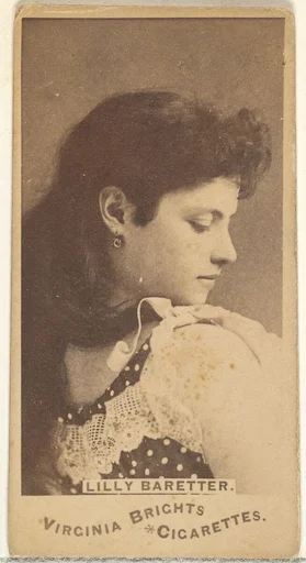 Lilly Baretter, from the Actors and Actresses series (N45, Type 1) for Virginia Brights Cigarettes