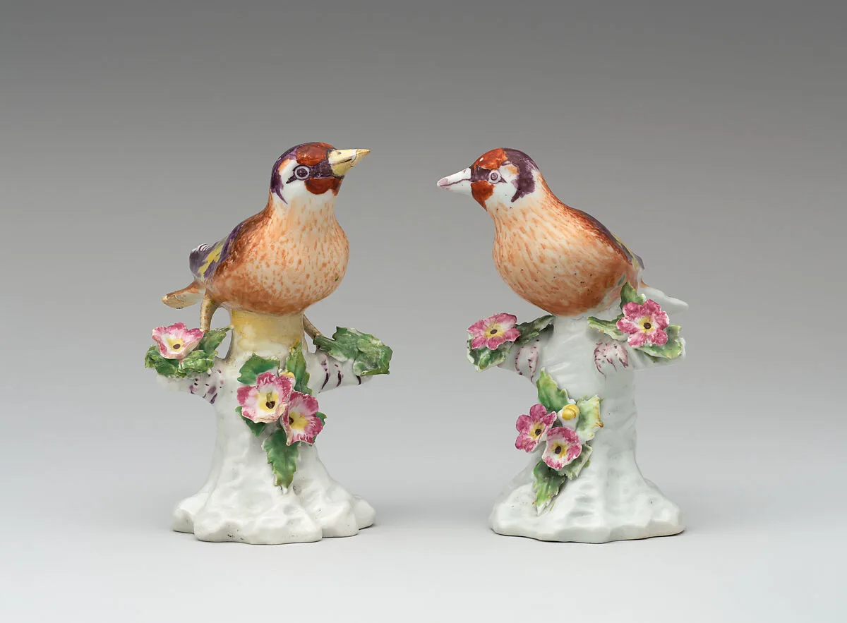 Pair of finches — Derby Porcelain Manufactory