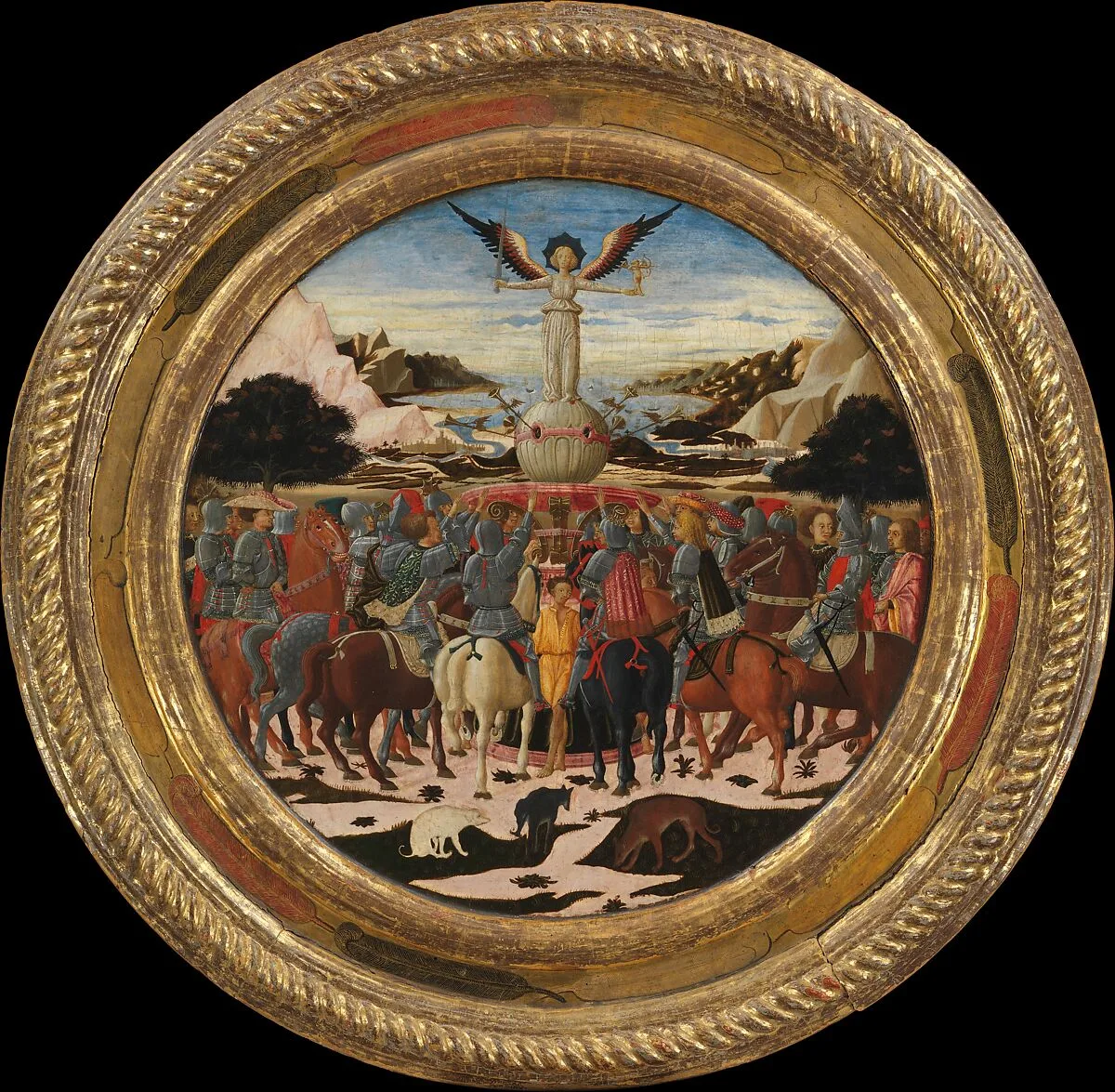 The Triumph of Fame; (reverse) Impresa of the Medici Family and Arms of the Medici and Tornabuoni Families — Giovanni di ser Giovanni Guidi (called Scheggia)