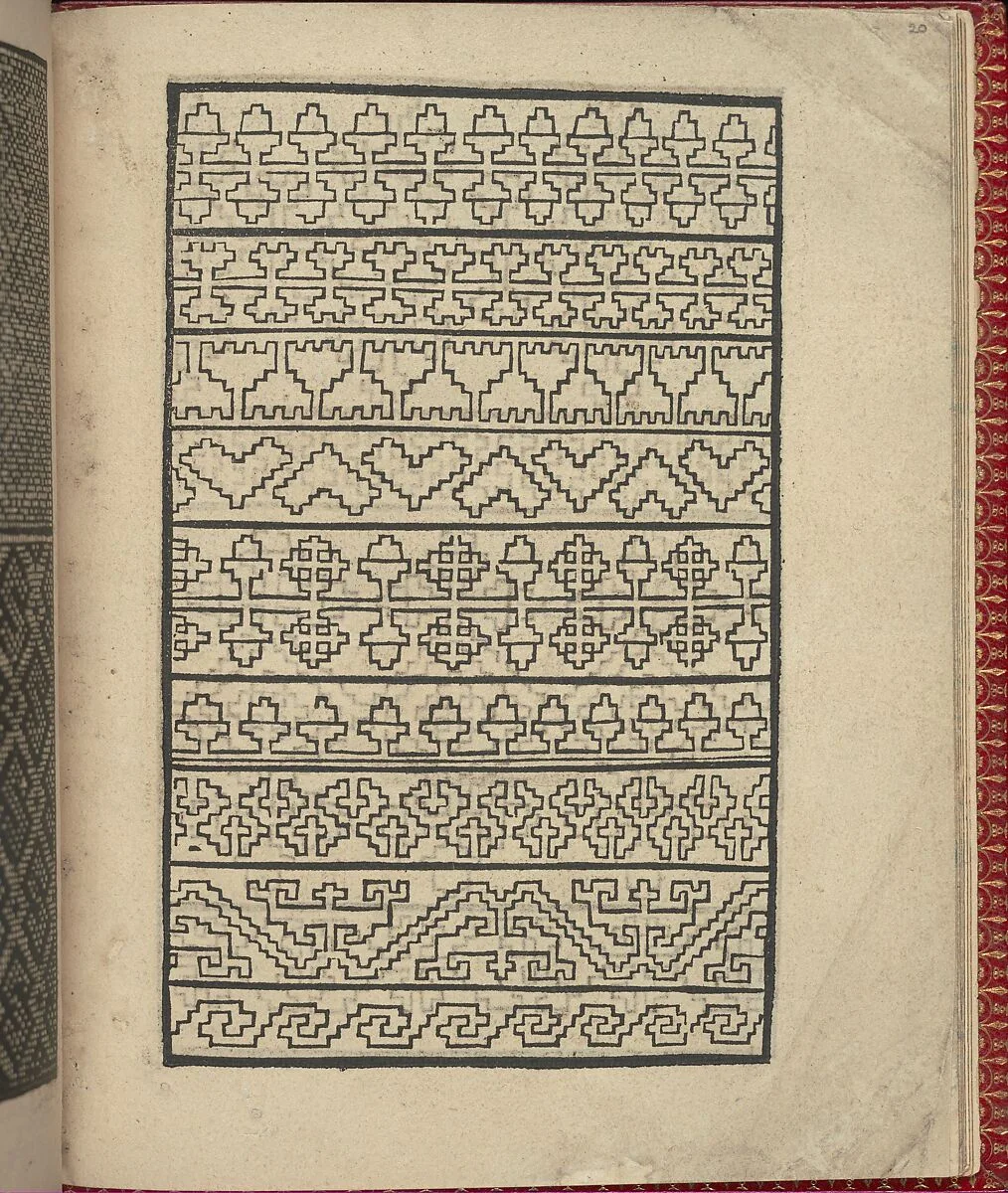 Ce est ung tractat de la noble art de leguille ascavoir ouvraiges de spaigne... page 20 (recto) — Willem Vosterman