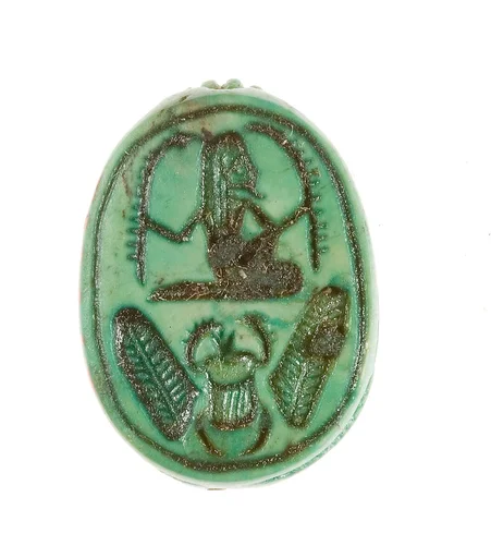 Scarab Inscribed with a Hieroglyphic Motif