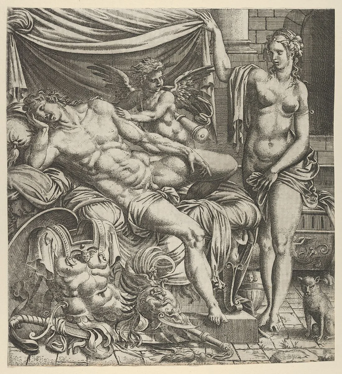 Venus Finding Mars Asleep — Luca Penni|Léon Davent