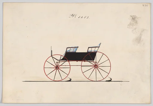 Design for 4 seat Phaeton, no top, no. 3253