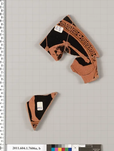 Terracotta fragments of a kylix (drinking cup)