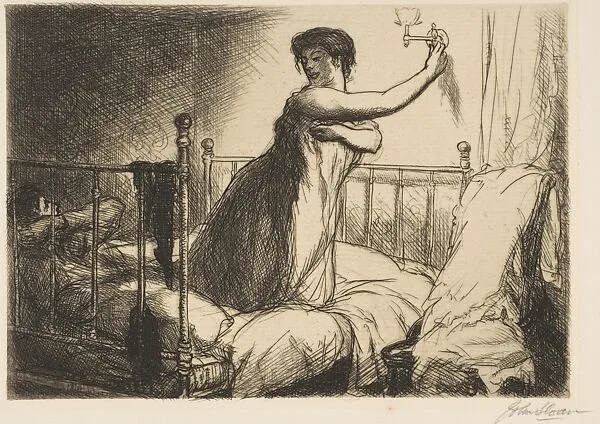 Turning out the Light, from New York City Life — John Sloan