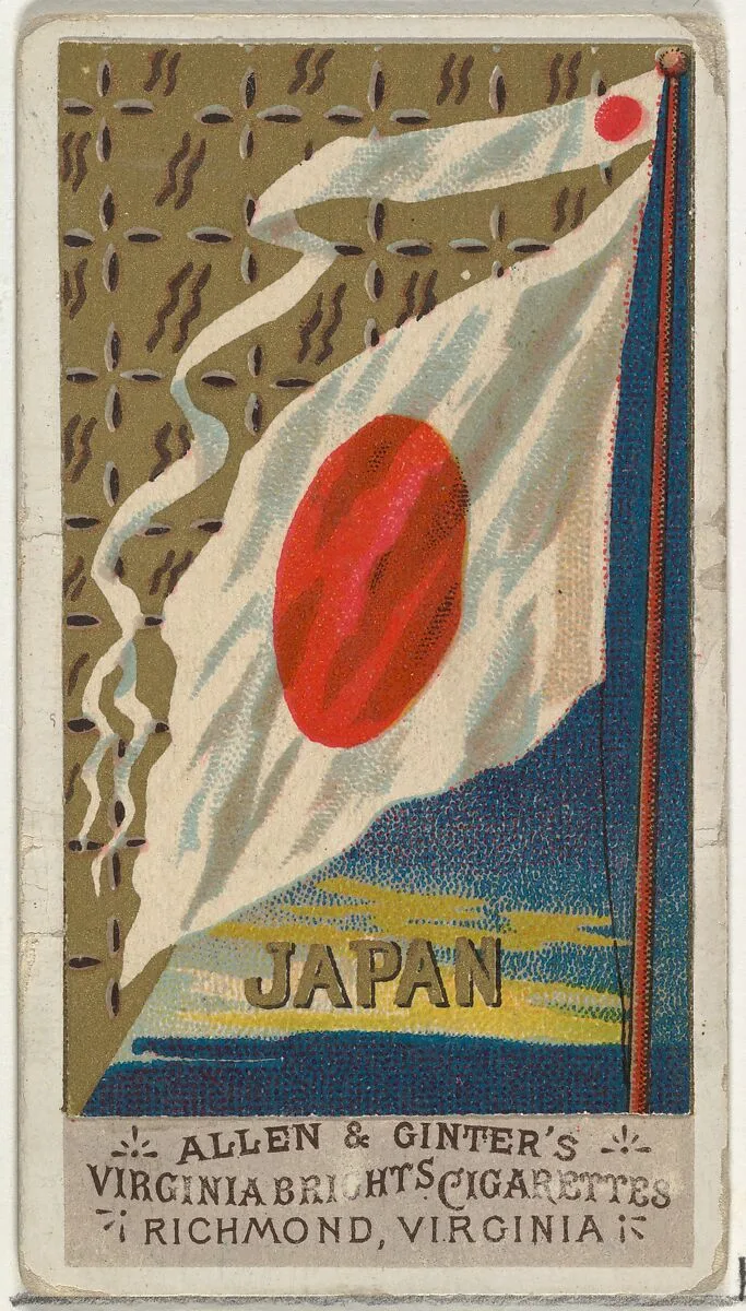 Japan, from Flags of All Nations, Series 1 (N9) for Allen & Ginter Cigarettes Brands — Allen & Ginter
