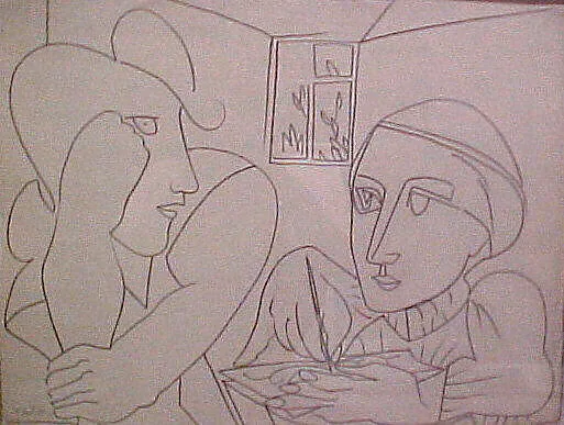 At Work on Marianne's Portrait — Françoise Gilot