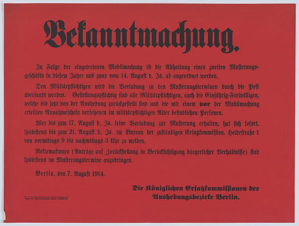 Bekanntmachung — Anonymous