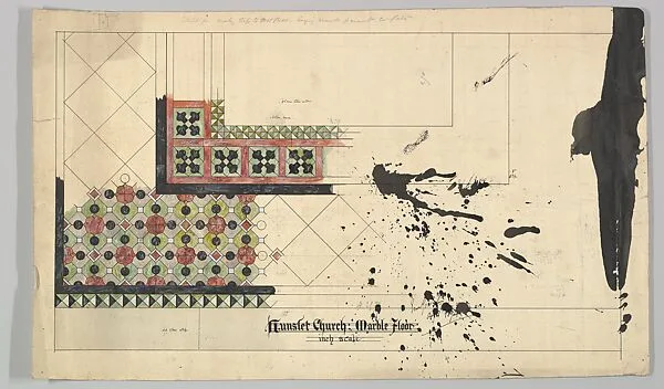 Marble Floor Design for Hunslet Church — Ernest Geldart