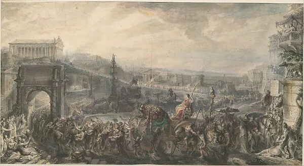 The Triumph of Pompey — Gabriel de Saint-Aubin