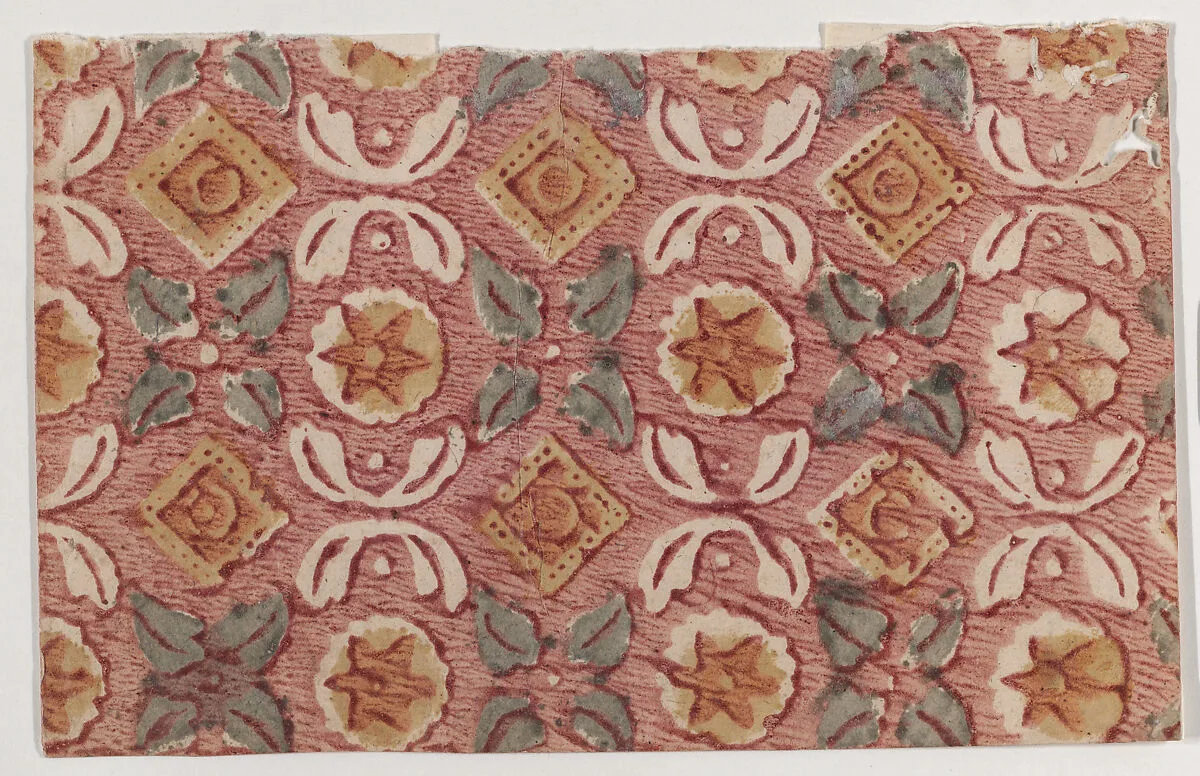 Sheet with star and leaf pattern — Anonymous