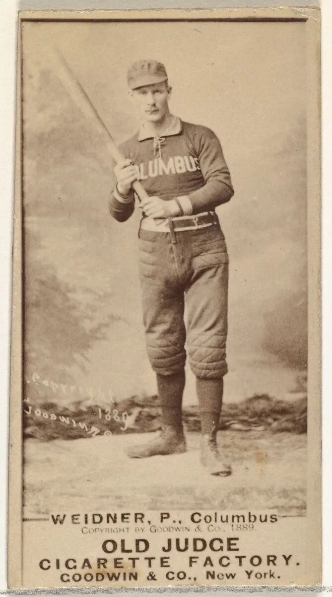 William Waterfield "Wild Bill" Widner, Pitcher, Cleveland, from the Old Judge series (N172) for Old Judge Cigarettes — Goodwin & Company