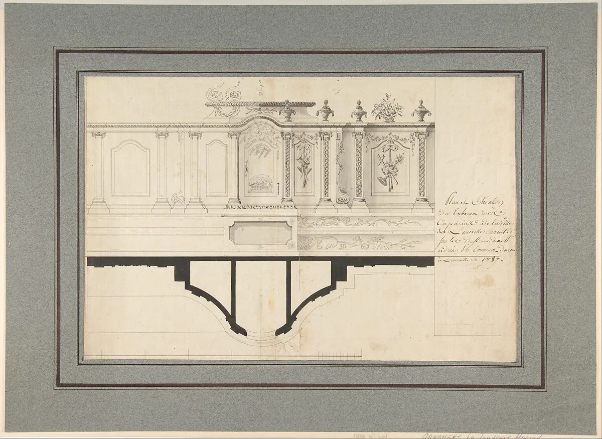Plan and Elevation of the Capuchin Tabernacle of Luneville — Adrian La Touvenot
