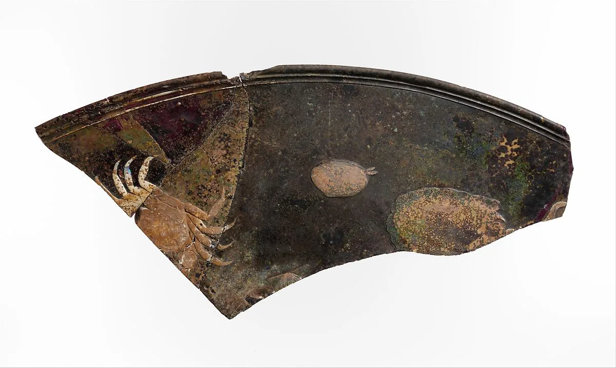 Glass cameo fragment of a large platter or tabletop — Unknown