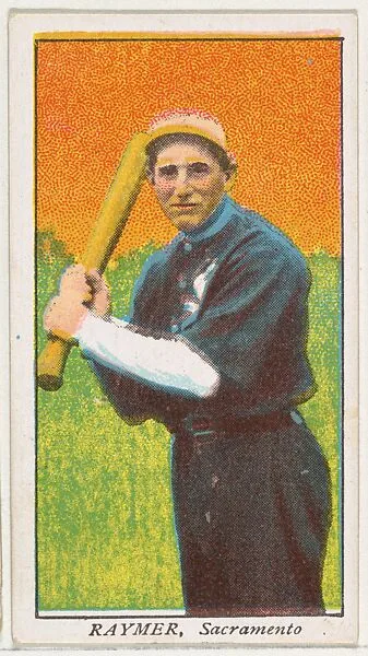 Raymer, Sacramento, from the "Obak Baseball Players" set (T212), issued by the American Tobacco Company to promote Obak Mouthpiece Cigarettes — American Tobacco Company