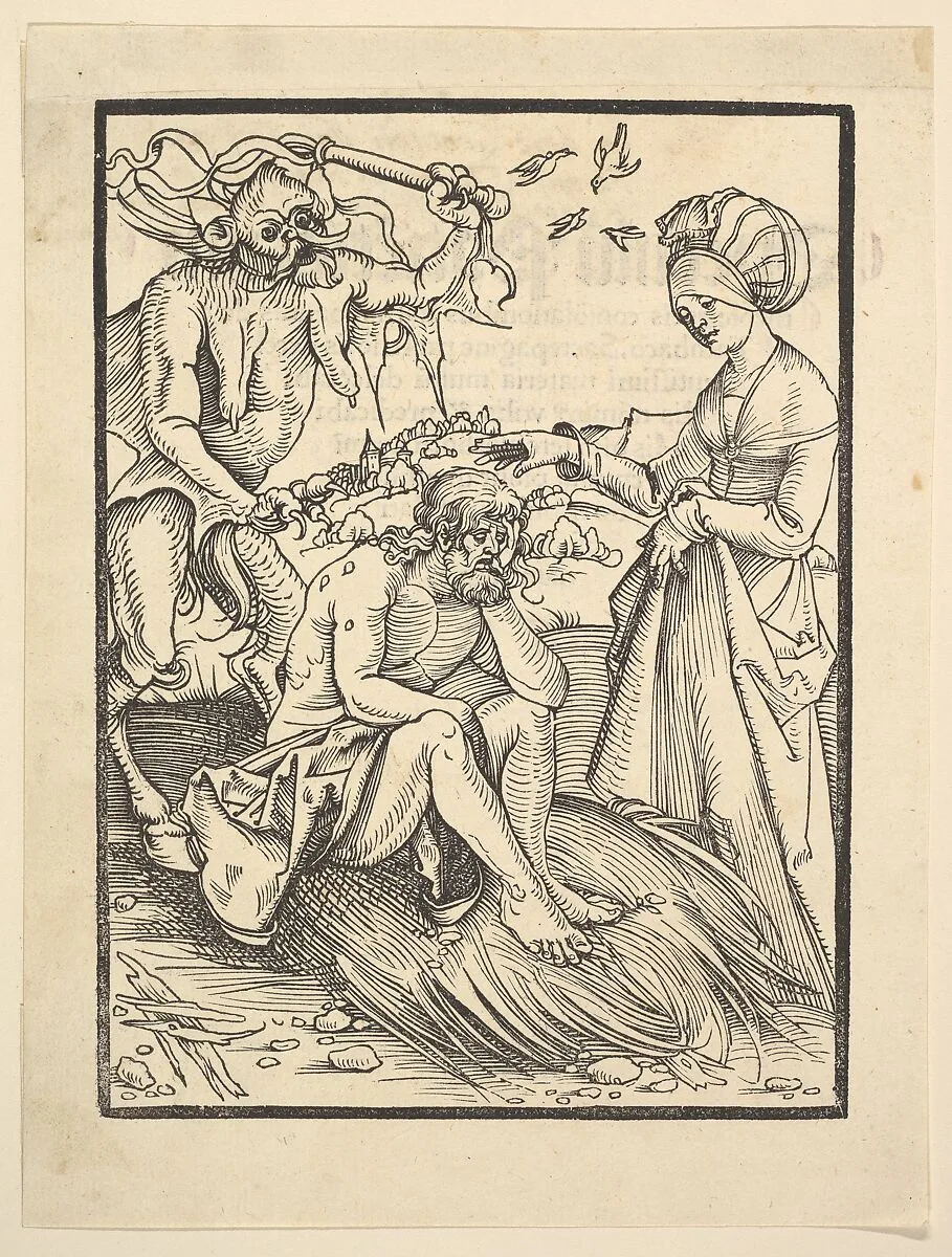 Job Tempted by a Demon — Hans Baldung (called Hans Baldung Grien)
