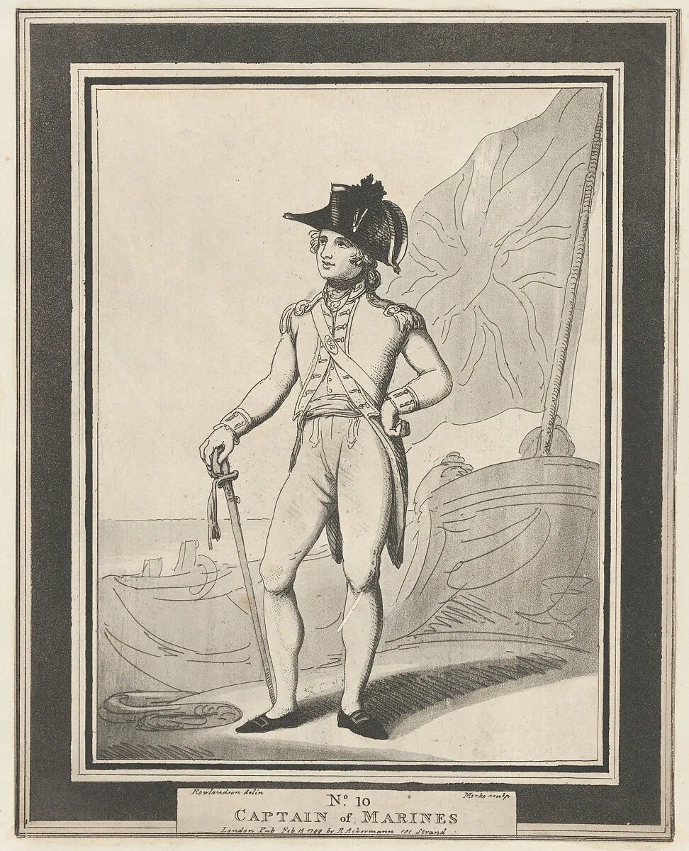 No. 10: Captain of Marines — Thomas Rowlandson|Rudolph Ackermann, London|Henri Merke
