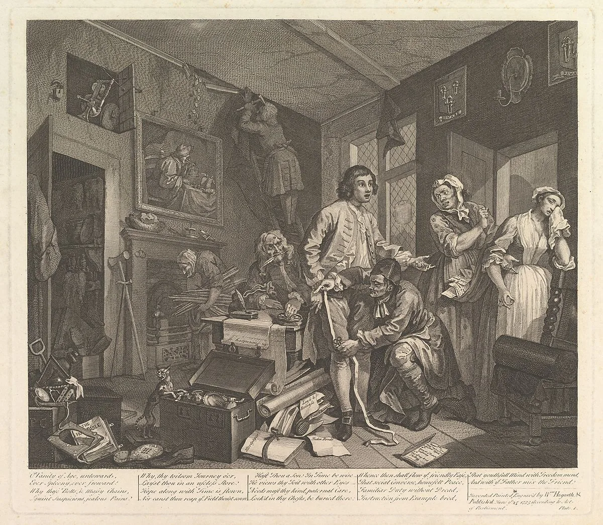 A Rake's Progress, Plate 1 — William Hogarth|Dr. John Hoadley