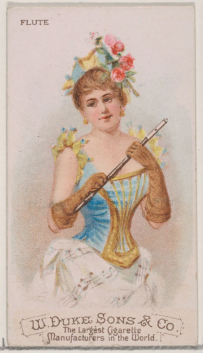Flute, from the Musical Instruments series (N82) for Duke brand cigarettes — W. Duke, Sons & Co.|Schumacher & Ettlinger