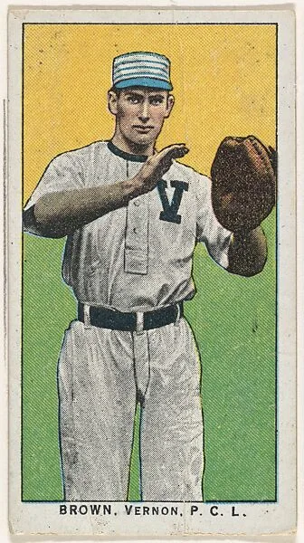 Brown, Vernon, Pacific Coast League, from the "Obak Baseball Players" set (T212), issued by the American Tobacco Company to promote Obak Mouthpiece Cigarettes — American Tobacco Company