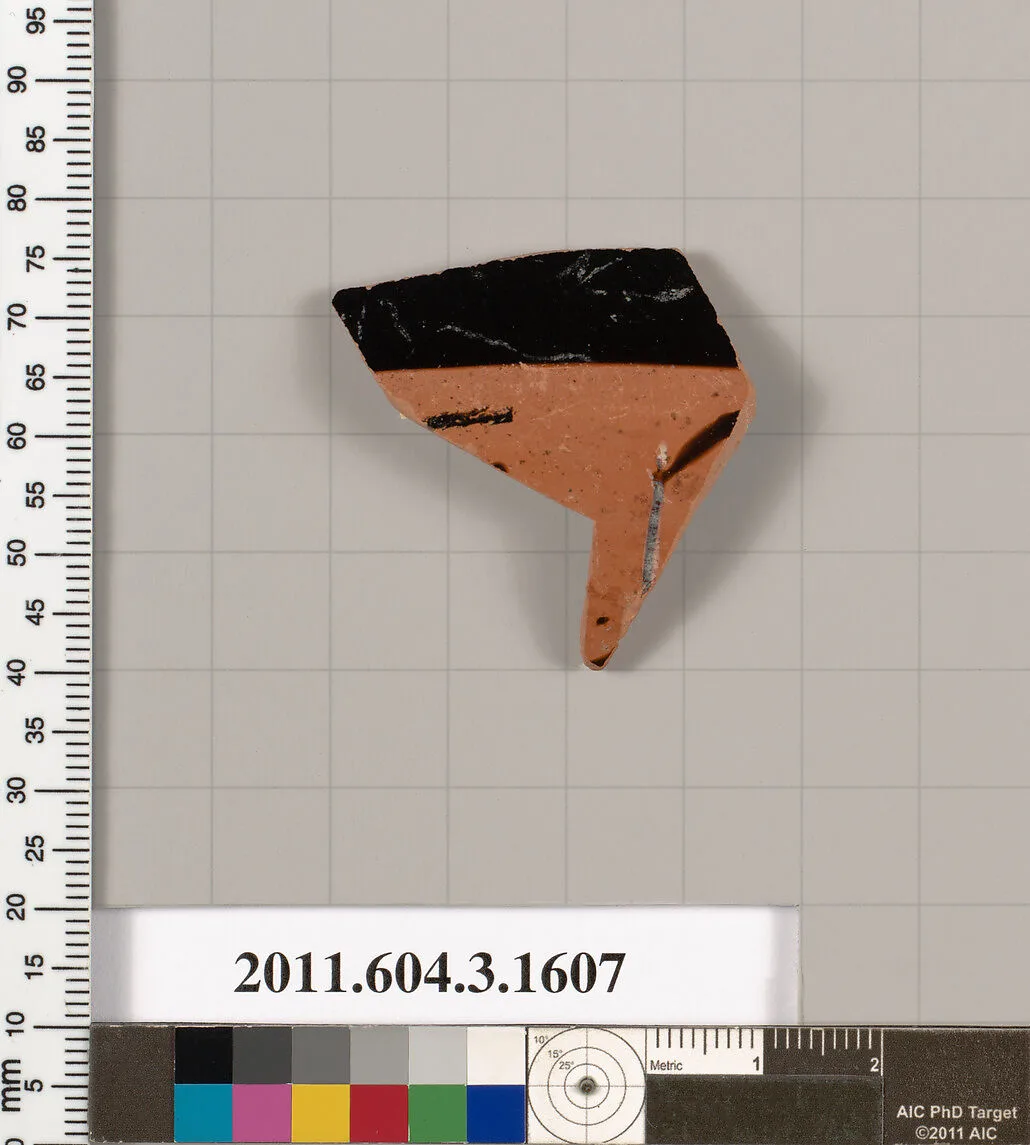 Terracotta fragment of a kylix: Band cup (drinking cup) — Unknown
