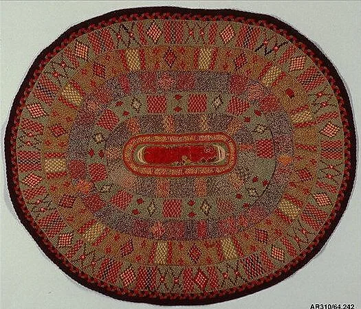 Knitted rug — United Society of Believers in Christ’s Second Appearing (“Shakers”)