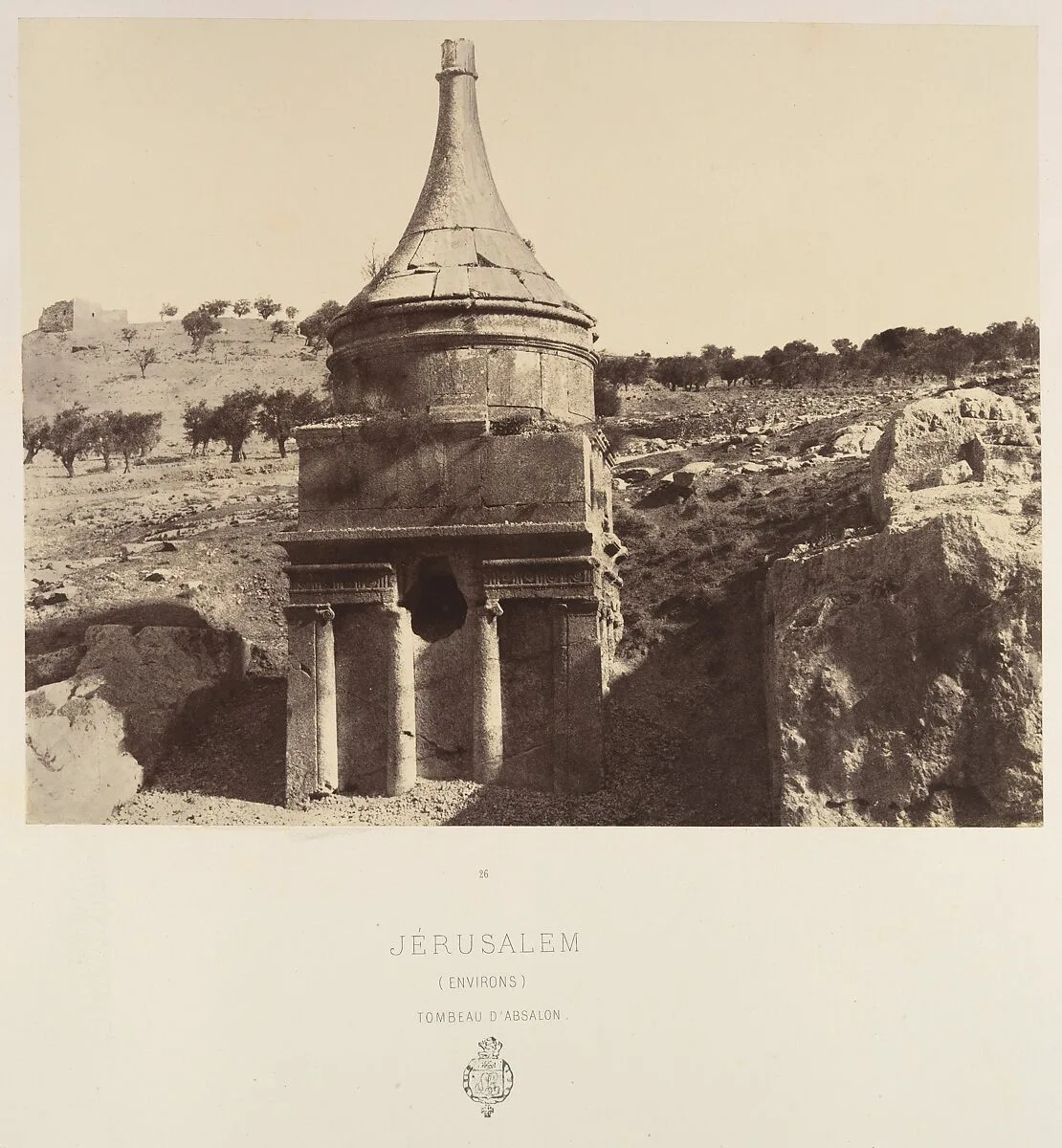Jérusalem. (Environs) Tombeau d'Absalon — Louis de Clercq|H. Jannin|J. Blondeau et Antonin