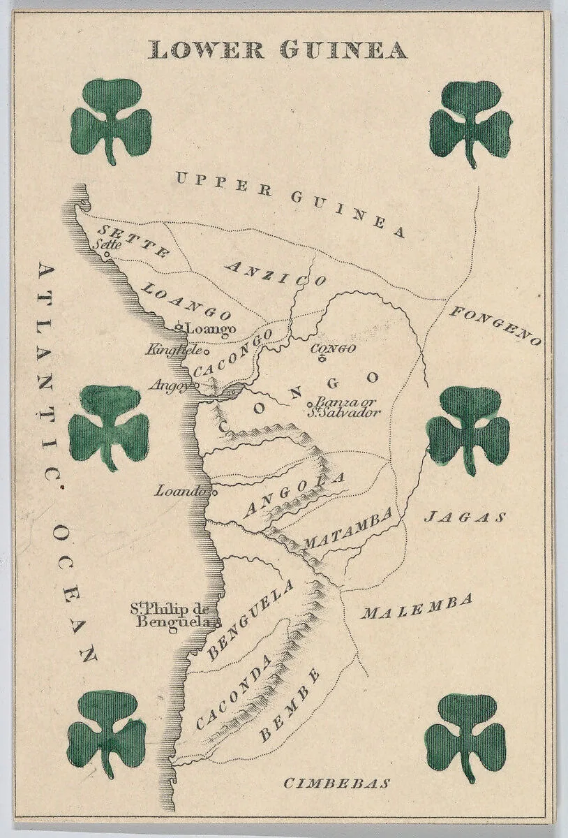 Lower Guinea, from "Court Game of Geography" — William and Henry Rock