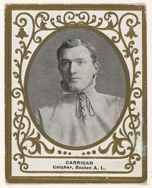 Carrigan, Catcher, Boston, American League, from the Baseball Players (Ramlys) series (T204) issued by the Mentor Company to promote Ramly and T.T.T. Turkish Cigarettes — Carl Homer Studios, Boston|Mentor Company, Boston