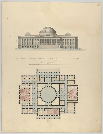 The Second Premium Design for the Capitol of Ohio, Columbus