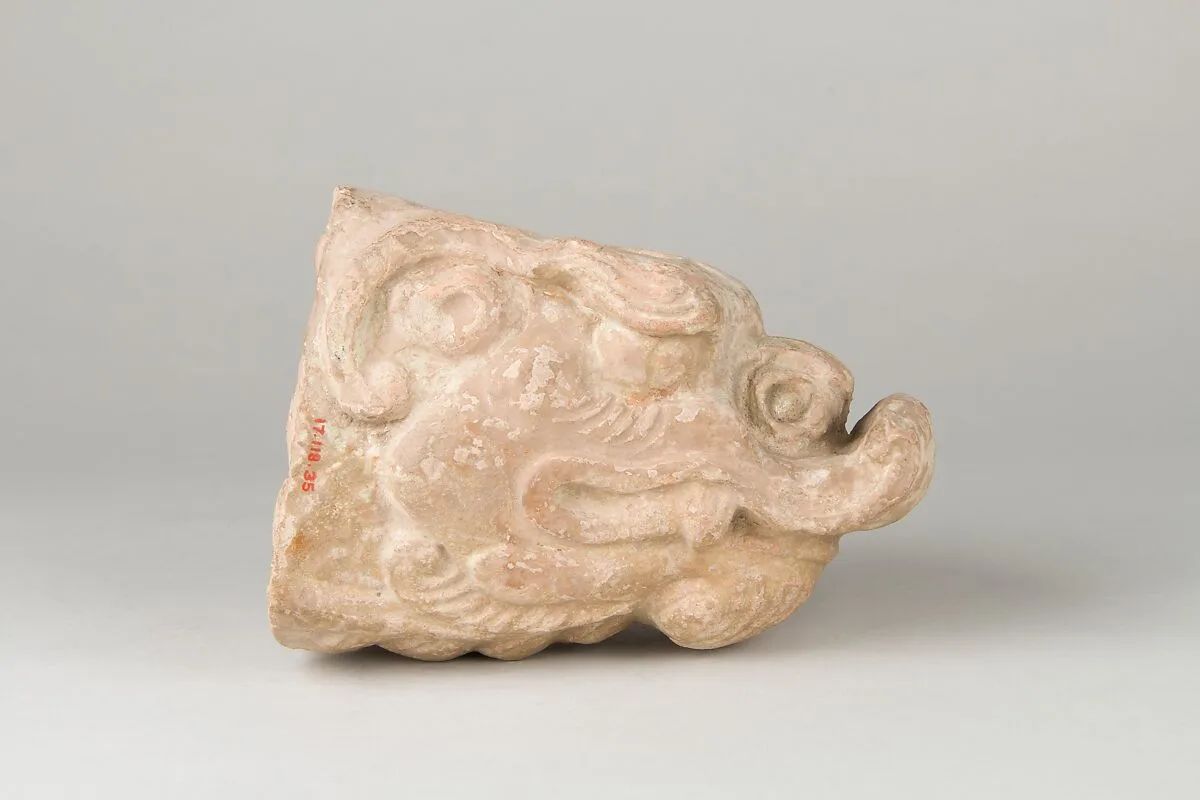 唐 陶龍頭(建筑构件)|Dragon head (Architectural part) — Unknown