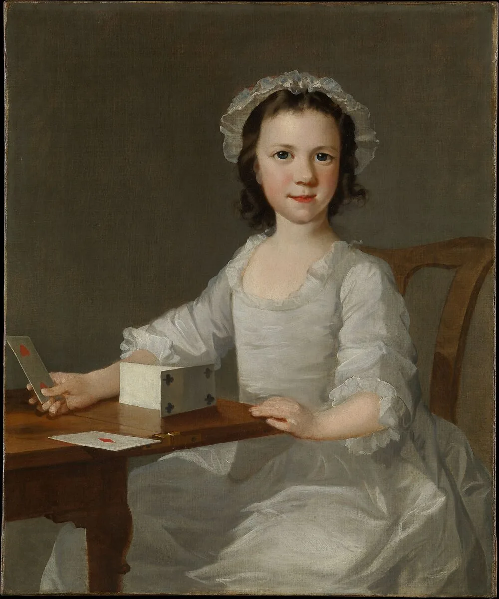 Girl Building a House of Cards — Thomas Frye