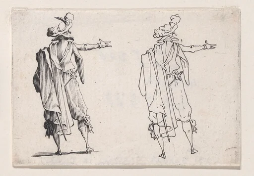 L'Homme Vu de Dos la Main Droite Tendue (Man Seen from Behind with his Right Hand Extended), from Les Caprices Series A, The Florence Set
