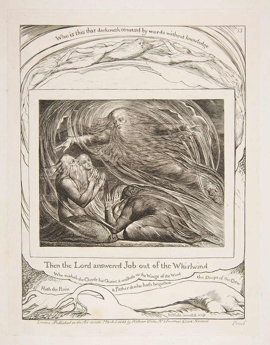 The Lord Answering Job out of the Whirlwind — William Blake|William Blake