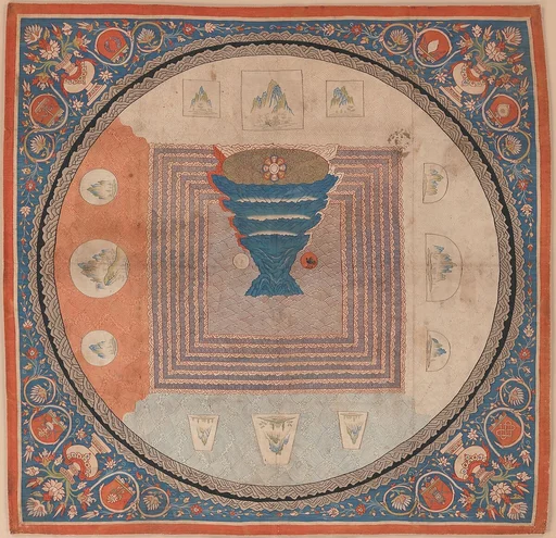 元 緙絲 須彌山曼陀羅|Cosmological Mandala with Mount Meru