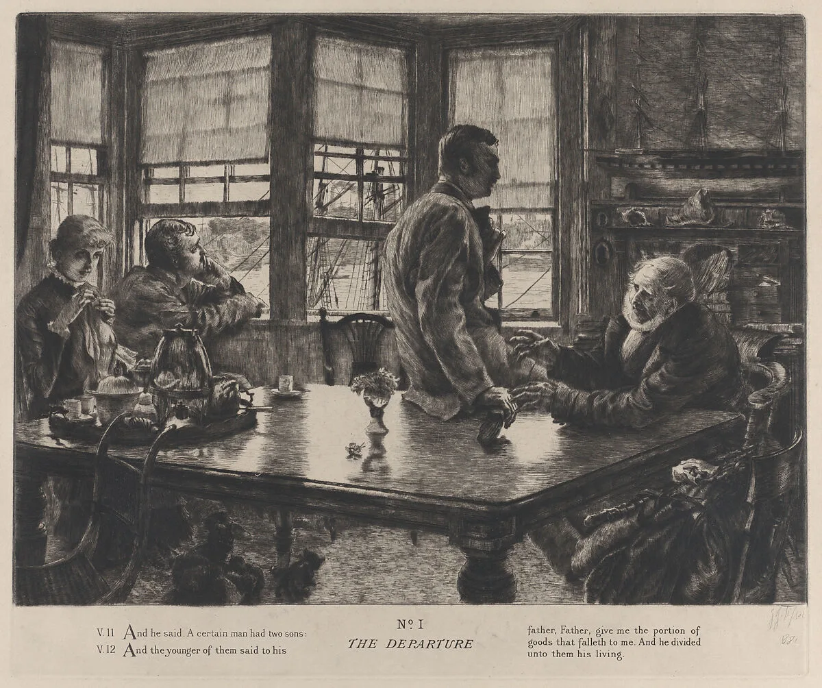 The Parable of the Prodigal Son: The Departure No. 1 — James Tissot
