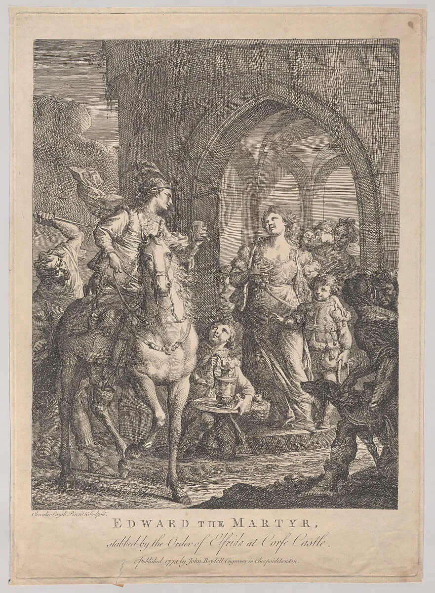 Edward the Martyr — Edward the Martyr, King of England|Andrea Casali|John Boydell