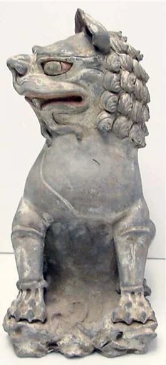 唐 彩繪陶獅|Lion
