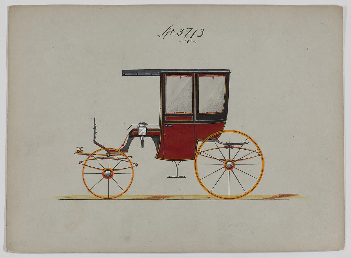 Design for 4 seat Rockaway, no. 3813 — Brewster & Co.