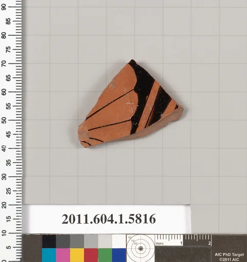 Terracotta fragment of a kylix: eye-cup (drinking cup)
