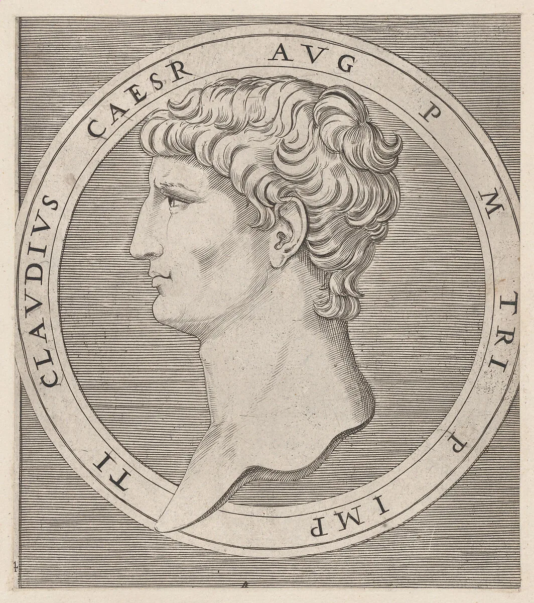 Speculum Romanae Magnificentiae: Claudius, from The Twelve Caesars — Marcantonio Raimondi