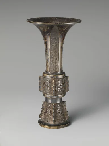 고 중국 청|銅製觚 中國 淸|Beaker of archaistic design