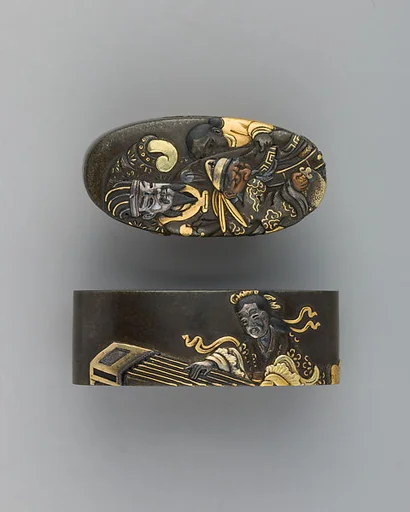 Sword-Hilt Collar and Pommel (Fuchigashira)