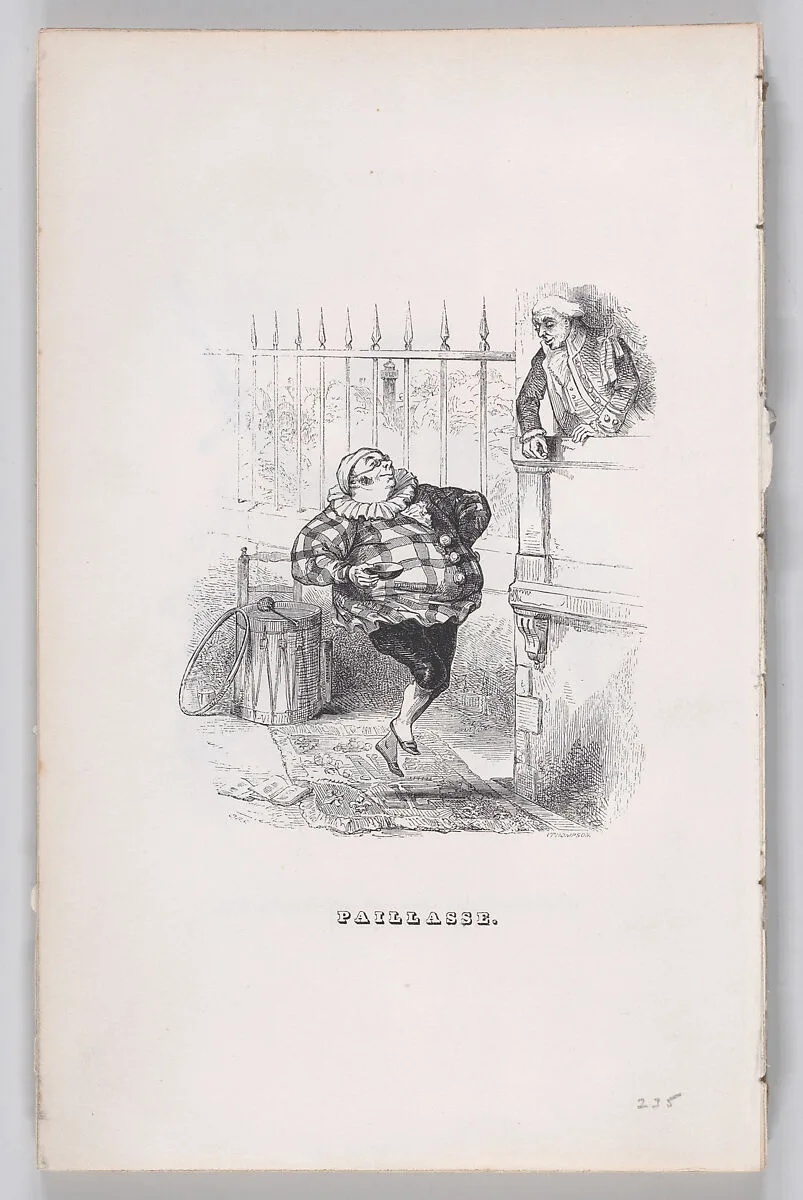 "Clown" from The Complete Works of Béranger — Fournier & Perrotin|J. J. Grandville|John Thompson|Pierre Jean de Béranger
