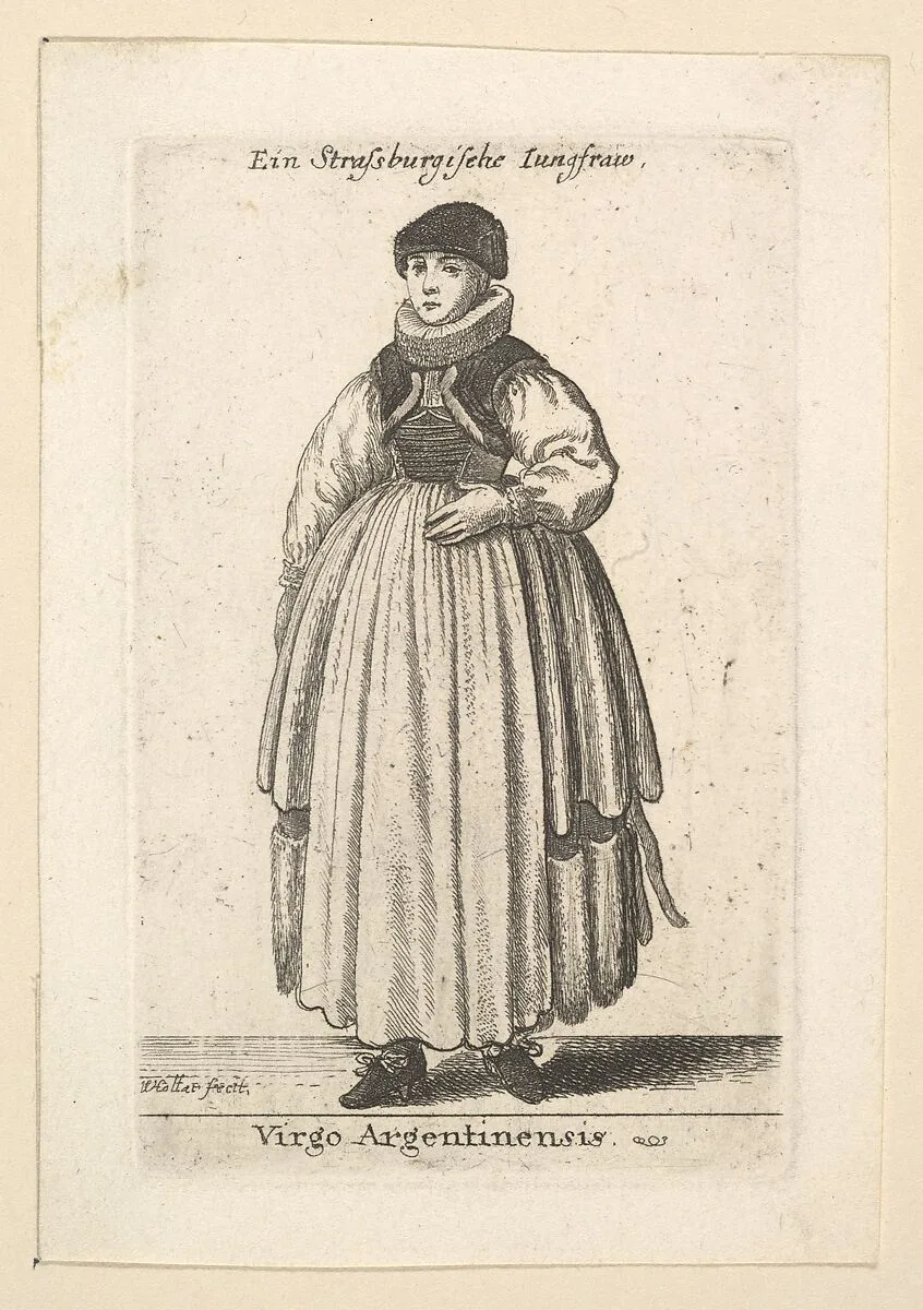 Virgo Argentinensis (Unmarried woman from Strasbourg) — J. M'Creery|Wenceslaus Hollar