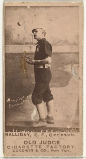 James Wear "Bug" Holliday, Center Field, Cincinnati, from the Old Judge series (N172) for Old Judge Cigarettes