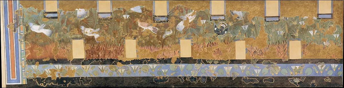 Facsimile painting from the 'Green Room' in the North Palace at Amarna — Nina de Garis Davies|Norman de Garis Davies